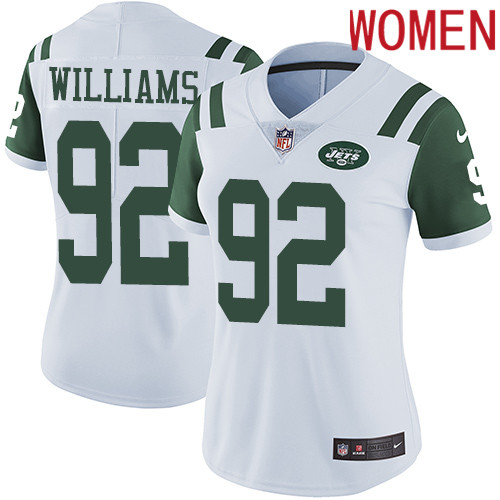2019 Women New York Jets #92 Williams White Nike Vapor Untouchable Limited NFL Jersey->women nfl jersey->Women Jersey